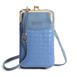 Mini PU Leather Crossbody Bag Metal Opening Shoulder Messenger Bag