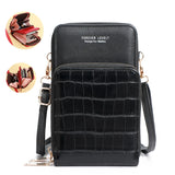 Metal Opening Crossbody Bag Women PU Leather Shoulder Messenger Bag