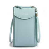 Metal Opening Crossbody Bag Women Mini PU Leather Shoulder Messenger Bag