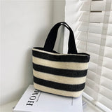 Straw Bags Women Woven Basket Beach Totes Lady Shopping Handbags