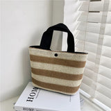 Straw Bags Women Woven Basket Beach Totes Lady Shopping Handbags