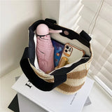 Straw Bags Women Woven Basket Beach Totes Lady Shopping Handbags