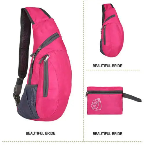 Unisex Nylon Chest Sling Pack Outdoor Travel Handbag