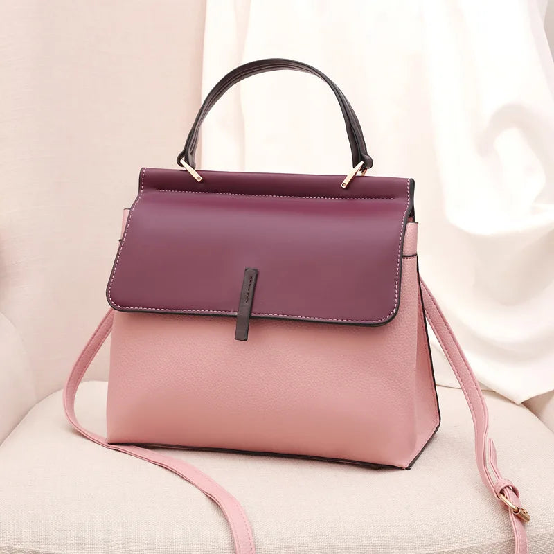 Atmospheric Contrast Tote Bag Women's Large-capacity Messenger Bag