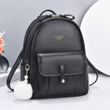 Soft Leather Shaped Backpack Large Capacity Student Bag