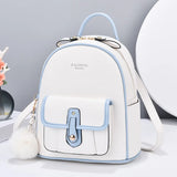 Soft Leather Shaped Backpack Large Capacity Student Bag