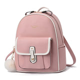 Soft Leather Shaped Backpack Large Capacity Student Bag