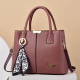 Women Temperament Large Capacity Silk Scarf Handbag High Crossbody Bag