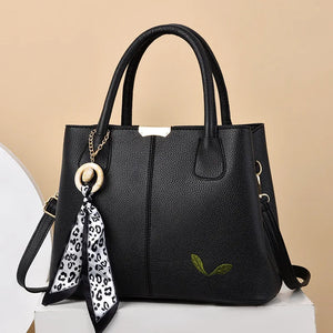 Women Temperament Large Capacity Silk Scarf Handbag High Crossbody Bag