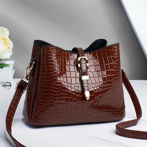 Stone Pattern Bucket Bag Large Capacity Crossbody Bag
