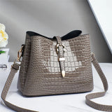 Stone Pattern Bucket Bag Large Capacity Crossbody Bag