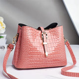 Stone Pattern Bucket Bag Large Capacity Crossbody Bag