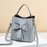 Women's Bucket Bag Casual Small Fresh Bow Shoulder Messenger Bag