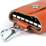 Leather Car Key Holder Zippered Key Wallet for Man