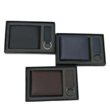 Letters Leather Men Wallet Bifold Money Wallet Gift set