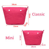 Inner Organizer Zipper-Up Pocket for Classic Mini O Bag