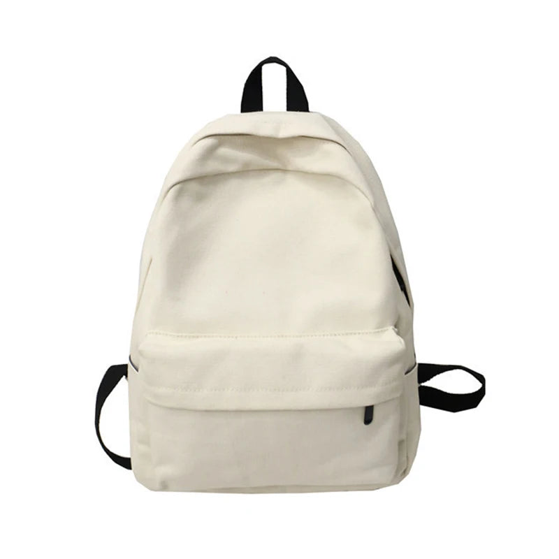 Canvas Backpack for Girl Students - Large Capacity