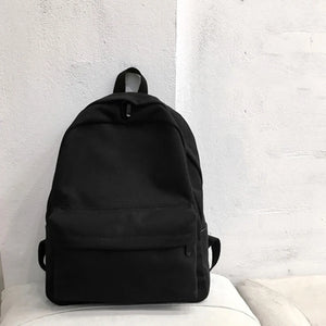 Canvas Backpack for Girl Students - Large Capacity