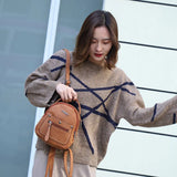 Large Capacity PU Leather Backpack for Women