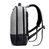 Men Laptop Backpack Waterproof USB Charge Travel Clothes Storage