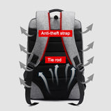 Men Laptop Backpack Waterproof USB Charge Travel Clothes Storage