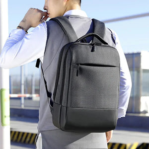 Men Laptop Backpack Waterproof USB Charge Travel Clothes Storage