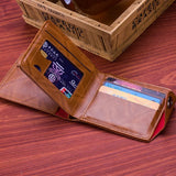 Men's Short Wallet Magnetic Buckle Double Line Hundred Dollar Bill Wallet