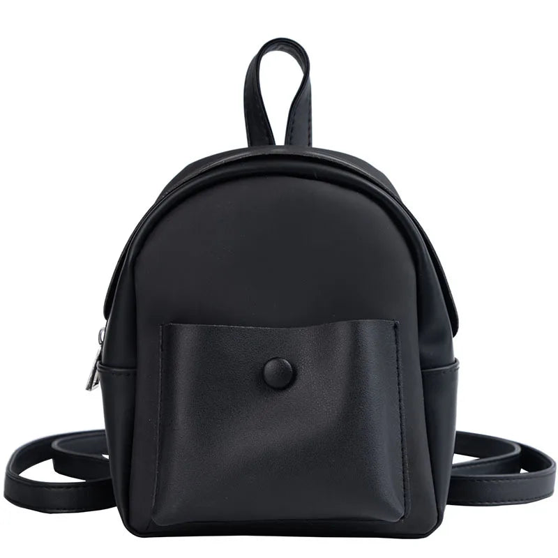 Mini PU Leather Backpack for Women Travel