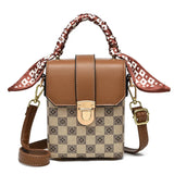 Chessboard Grid Shoulder Bag for Women