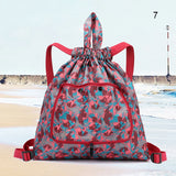 Printed Drawstring Backpack for Outdoor Activity