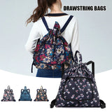 Printed Drawstring Backpack for Outdoor Activity