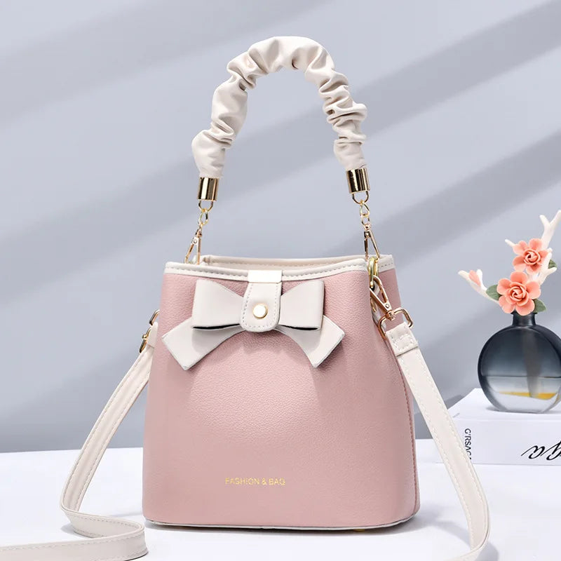 Net Red Small Bag Women Niche Bow Bucket Bag Women's Bag