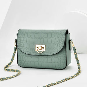 One-shoulder Messenger Bag Crocodile Pattern Small Square Bag