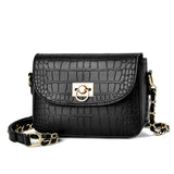 One-shoulder Messenger Bag Crocodile Pattern Small Square Bag