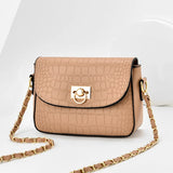 One-shoulder Messenger Bag Crocodile Pattern Small Square Bag