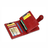 Hollow Out Women Wallet Short Style PU Leather Ladies Purse