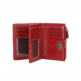 Hollow Out Women Wallet Short Style PU Leather Ladies Purse