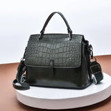 Versatile Stone Pattern Shoulder Handbag Women Retro Messenger Bag