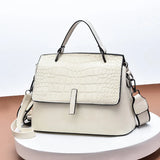 Versatile Stone Pattern Shoulder Handbag Women Retro Messenger Bag