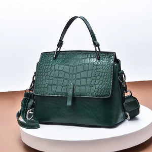 Versatile Stone Pattern Shoulder Handbag Women Retro Messenger Bag