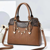 Snake Pattern Chain Stone Pattern Women's Shoulder Bag
