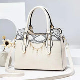 Snake Pattern Chain Stone Pattern Women's Shoulder Bag