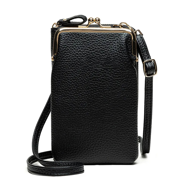 Vertical One Shoulder Cell Phone Case and Wallet Phone Purse Bag