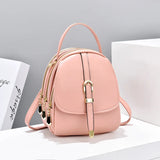 Soft Leather Women's Small Backpack Shoulder Bag