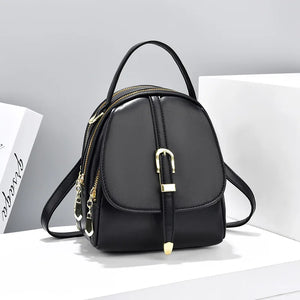 Soft Leather Women's Small Backpack Shoulder Bag