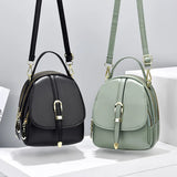 Soft Leather Women's Small Backpack Shoulder Bag
