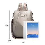 Women Waterproof Travel Backpack Nylon Anti-theft Shoulder Bag