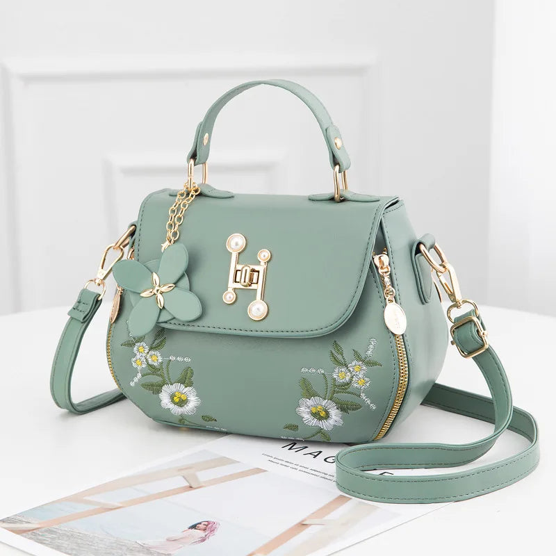 Winter Embroidered Crossbody Bag Women