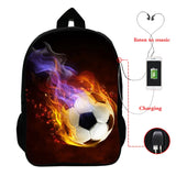 Soccerly Children School Bags 3D Prints Backpack for Boys