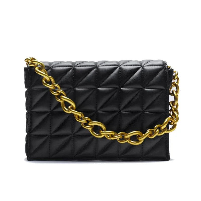 Soft PU Leather Chain Shoulder Bag Retro Casual Women Purses and Handbag
